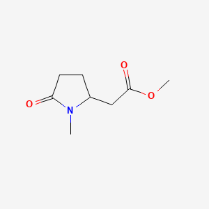 molecular formula C8H13NO3 B15178162 Methyl 1-methyl-5-oxopyrrolidine-2-acetate CAS No. 63537-14-4