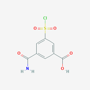 molecular formula C8H6ClNO5S B1517819 3-Carbamoyl-5-(chlorosulfonyl)benzoic acid CAS No. 1099186-87-4
