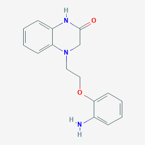 molecular formula C16H17N3O2 B1517822 4-[2-(2-Aminophenoxy)ethyl]-1,2,3,4-tetrahydroquinoxalin-2-one CAS No. 1099658-11-3