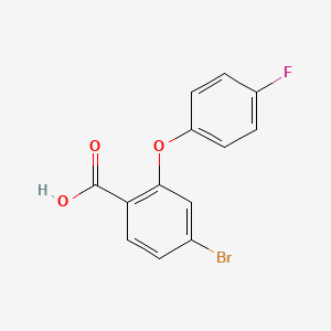 molecular formula C13H8BrFO3 B1517823 4-Bromo-2-(4-fluorophenoxy)benzoic acid CAS No. 1099687-77-0
