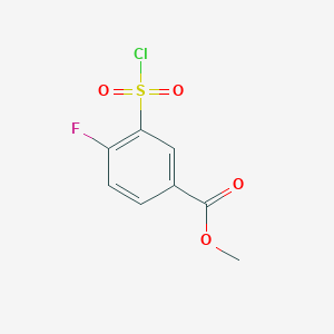 molecular formula C8H6ClFO4S B1517832 Methyl 3-(chlorosulfonyl)-4-fluorobenzoate CAS No. 1099660-67-9