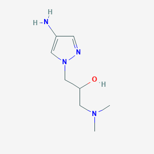 molecular formula C8H16N4O B1517835 1-(4-amino-1H-pyrazol-1-yl)-3-(dimethylamino)propan-2-ol CAS No. 1152710-27-4