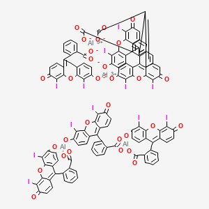 Dialuminium tris(2-(4,5-diiodo-6-oxido-3-oxo-xanthen-9-yl)benzoate)