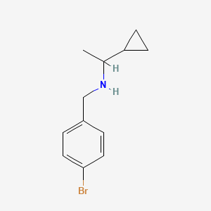molecular formula C12H16BrN B1517839 N-(4-bromobenzyl)-1-cyclopropylethanamine CAS No. 1155605-37-0