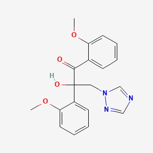 1-Propanone, 2-hydroxy-1,2-bis(2-methoxyphenyl)-3-(1H-1,2,4-triazol-1-yl)-