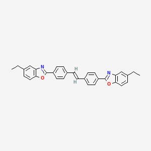 molecular formula C32H26N2O2 B15178432 2,2'-(Vinylenedi-p-phenylene)bis(5-ethylbenzoxazole) CAS No. 4782-14-3