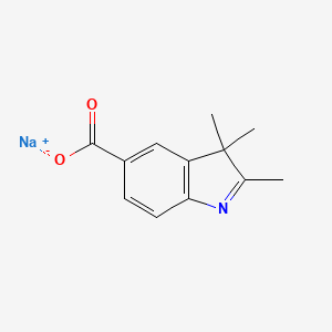 molecular formula C12H12NNaO2 B15178444 Sodium 2,3,3-trimethyl-3H-indole-5-carboxylate CAS No. 84100-85-6