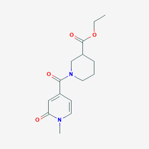 molecular formula C15H20N2O4 B1517848 Ethyl 1-(1-methyl-2-oxo-1,2-dihydropyridine-4-carbonyl)piperidine-3-carboxylate CAS No. 1153394-19-4