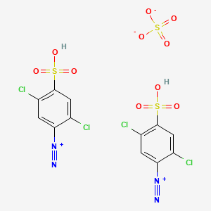 2,5-dichloro-4-sulfobenzenediazonium;sulfate