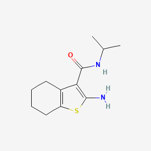 molecular formula C12H18N2OS B1517852 2-Amino-N-isopropyl-4,5,6,7-tetrahydrobenzo[b]thiophene-3-carboxamide CAS No. 1099656-17-3