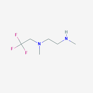 molecular formula C6H13F3N2 B1517857 Methyl({2-[methyl(2,2,2-trifluoroethyl)amino]ethyl})amine CAS No. 1096348-60-5