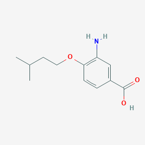 molecular formula C12H17NO3 B1517859 3-Amino-4-(isopentyloxy)benzoic acid CAS No. 1096879-46-7