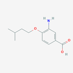 molecular formula C12H17NO3 B1517859 3-アミノ-4-(イソペンチルオキシ)安息香酸 CAS No. 1096879-46-7