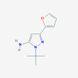 B1517861 2-Tert-butyl-5-(furan-2-yl)pyrazol-3-amine CAS No. 222160-55-6