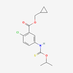 Benzoic acid, 2-chloro-5-(((1-methylethoxy)thioxomethyl)amino)-, cyclopropylmethyl ester