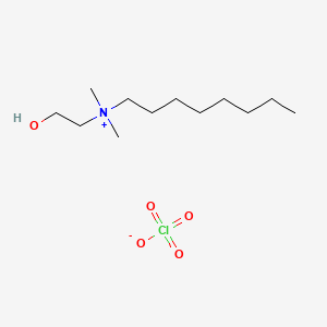 molecular formula C12H28ClNO5 B15178644 (2-Hydroxyethyl)dimethyloctylammonium perchlorate CAS No. 85153-31-7