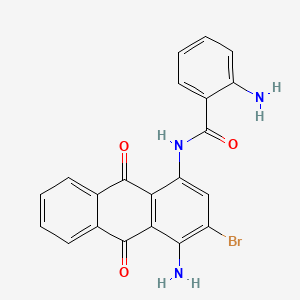 molecular formula C21H14BrN3O3 B15178649 2-Amino-N-(4-amino-3-bromo-9,10-dihydro-9,10-dioxo-1-anthryl)benzamide CAS No. 71411-91-1