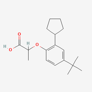 2-(2-Cyclopentyl-4-(1,1-dimethylethyl)phenoxy)propionic acid