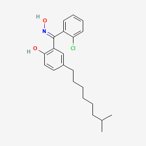 molecular formula C22H28ClNO2 B15178678 2'-Chloro-2-hydroxy-5-isononylbenzophenone oxime CAS No. 93843-28-8