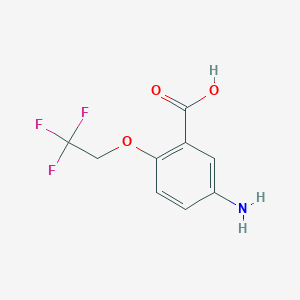 molecular formula C9H8F3NO3 B1517868 5-Amino-2-(2,2,2-trifluoroethoxy)benzoic acid CAS No. 1096332-51-2