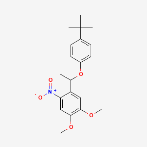 4-[1-[4-(Tert-butyl)phenoxy]ethyl]-5-nitroveratrole