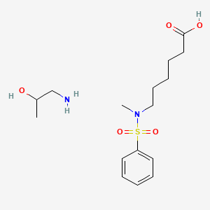 1-Aminopropan-2-ol;6-[benzenesulfonyl(methyl)amino]hexanoic acid