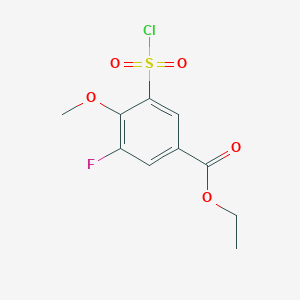 molecular formula C10H10ClFO5S B1517871 Ethyl 3-(chlorosulfonyl)-5-fluoro-4-methoxybenzoate CAS No. 1154199-03-7