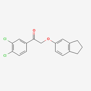 molecular formula C17H14Cl2O2 B1517873 1-(3,4-dichlorophenyl)-2-(2,3-dihydro-1H-inden-5-yloxy)ethan-1-one CAS No. 1154284-20-4