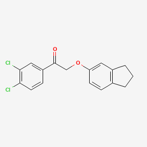 molecular formula C17H14Cl2O2 B1517873 1-(3,4-二氯苯基)-2-(2,3-二氢-1H-茚-5-氧基)乙烷-1-酮 CAS No. 1154284-20-4