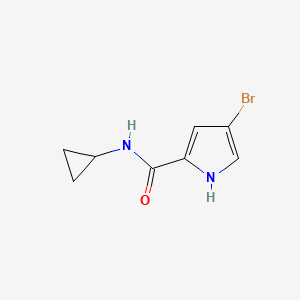 molecular formula C8H9BrN2O B1517874 4-溴-N-环丙基-1H-吡咯-2-甲酰胺 CAS No. 1155126-87-6