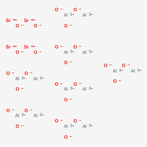 Tetradecaaluminium tetrastrontium pentacosaoxide