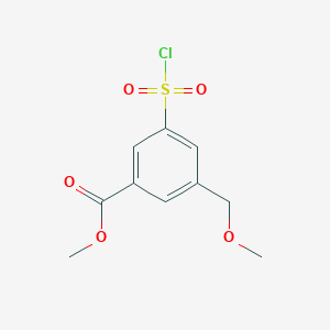 molecular formula C10H11ClO5S B1517880 Methyl 3-(chlorosulfonyl)-5-(methoxymethyl)benzoate CAS No. 1154149-63-9