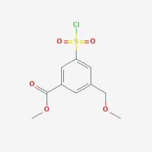 molecular formula C10H11ClO5S B1517880 Methyl-3-(Chlorsulfonyl)-5-(Methoxymethyl)benzoat CAS No. 1154149-63-9