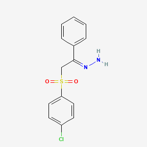 2-((4-Chlorophenyl)sulfonyl)-1-phenylethanone hydrazone