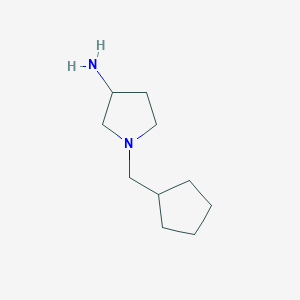 molecular formula C10H20N2 B1517882 1-(Cyclopentylmethyl)pyrrolidin-3-amine CAS No. 1096341-29-5