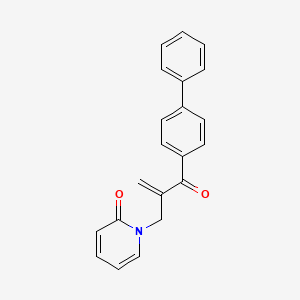 2(1H)-Pyridinone, 1-(2-((1,1'-biphenyl)-4-ylcarbonyl)-2-propenyl)-