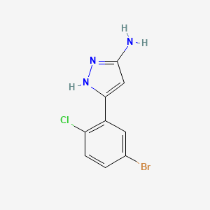 5-(5-bromo-2-chlorophenyl)-1H-pyrazol-3-amine