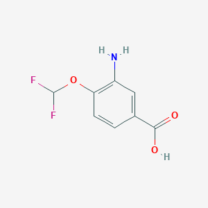 molecular formula C8H7F2NO3 B1517886 3-Amino-4-(difluoromethoxy)benzoic acid CAS No. 1096879-61-6
