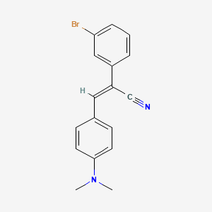 molecular formula C17H15BrN2 B15178870 2-(3-Bromophenyl)-3-(4-(dimethylamino)phenyl)acrylonitrile CAS No. 94541-41-0