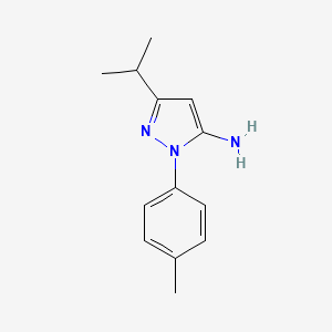 molecular formula C13H17N3 B1517888 1-(4-methylphenyl)-3-(propan-2-yl)-1H-pyrazol-5-amine CAS No. 1154569-98-8