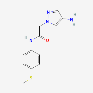 molecular formula C12H14N4OS B1517896 2-(4-amino-1H-pyrazol-1-yl)-N-[4-(methylsulfanyl)phenyl]acetamide CAS No. 1154156-41-8