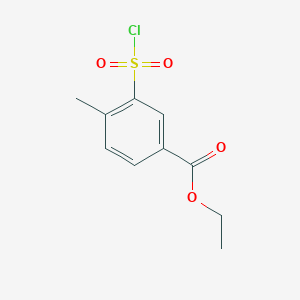 molecular formula C10H11ClO4S B1517897 Ethyl 3-(chlorosulfonyl)-4-methylbenzoate CAS No. 924871-96-5
