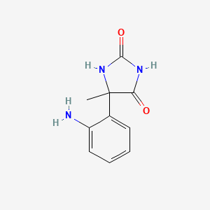 molecular formula C10H11N3O2 B1517908 5-(2-氨基苯基)-5-甲基咪唑烷二酮 CAS No. 858204-20-3