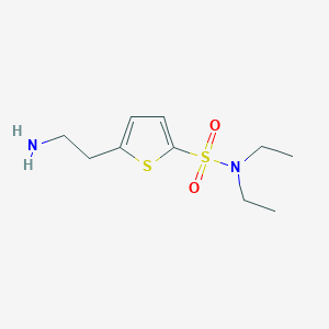 molecular formula C10H18N2O2S2 B1517910 5-(2-aminoethyl)-N,N-diethylthiophene-2-sulfonamide CAS No. 1156111-15-7
