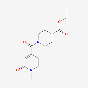 molecular formula C15H20N2O4 B1517912 1-(1-甲基-2-氧代-1,2-二氢吡啶-4-羰基)哌啶-4-羧酸乙酯 CAS No. 1153394-16-1
