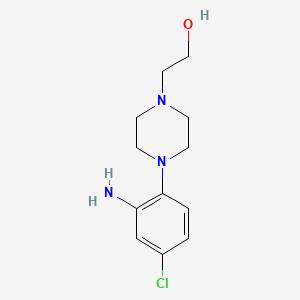 molecular formula C12H18ClN3O B1517921 2-[4-(2-Amino-4-chlorophenyl)-1-piperazinyl]-1-ethanol CAS No. 946812-10-8