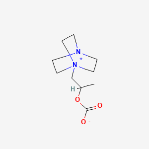 4-Aza-1-azoniabicyclo(2.2.2)octane, 1-(2-(carboxyoxy)propyl)-, inner salt