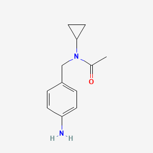 molecular formula C12H16N2O B1517925 N-[(4-氨基苯基)甲基]-N-环丙基乙酰胺 CAS No. 1156263-78-3