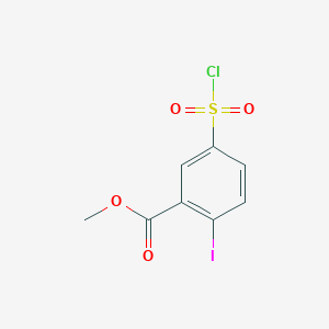 molecular formula C8H6ClIO4S B1517945 Methyl 5-(chlorosulfonyl)-2-iodobenzoate CAS No. 1065102-81-9