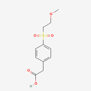 molecular formula C11H14O5S B1517947 2-[4-(2-甲氧基乙磺酰基)苯基]乙酸 CAS No. 1155610-14-2